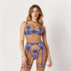 Komplet bielizny koronkowej z haftem Blue Mirage – Blue
