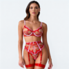 Komplet buduarowy Valentine’s Passion – Heart Embroidery Set