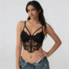 Gorsetowy top Noir Lace – Scalloped Hem Bustier