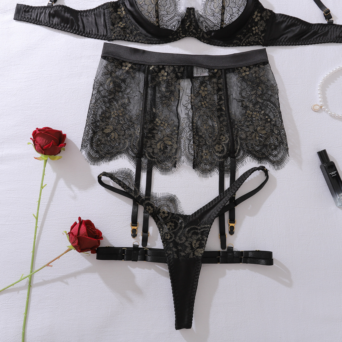 Komplet buduarowy Midnight Lace – Eyelash Couture Ensemble 9e219b08c42cfe5d2b41bee3a6fa2fa1