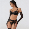 Komplet buduarowy Dark Cupid – Heart Embroidery Set