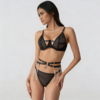 Zmysłowy zestaw z pasem biżuteryjnym Silver Rebel – Strappy Mesh