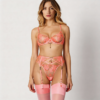 Komplet bielizny satynowej PINK FEVER – Pink