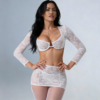 Komplet buduarowy Alabaster Angel – Lace Shrug & Skirt Set