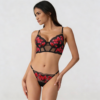 Komplet buduarowy Scarlet Bloom – Embroidered Longline Set