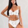 Komplet bielizny koronkowej White Flora – Leaf Lace & Scallop