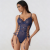 Komplet buduarowy Sapphire Ribbon – Lace-Up Illusion Body