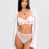 Komplet buduarowy Alabaster Lattice – Studded Mesh Set