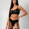 Komplet bielizny koronkowej Eyelash Noir – Sensual Lace