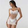 Halka buduarowa Alabaster Bloom – Ornate Lace Mini