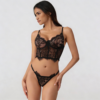 Komplet buduarowy Midnight Lace – Bustier & Thong Set