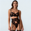 Komplet buduarowy Midnight Dahlia – Noir Lace Ensemble