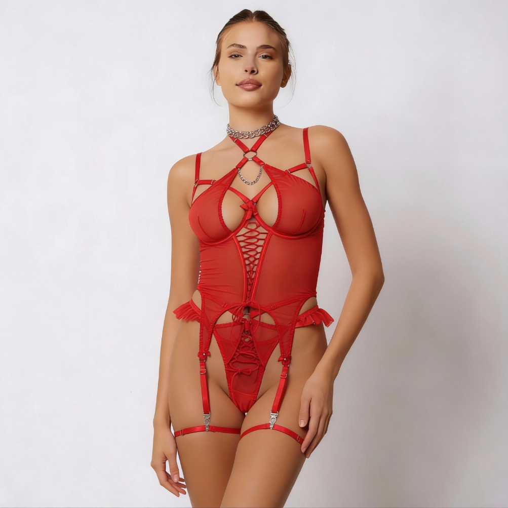 Body buduarowe Onyx Web – Noir Corset Bodysuit 2b7bdabdaf1f9d54e98b7397987f7f64