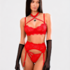Komplet buduarowy Scarlet Vixen – Strappy Lace Ensemble
